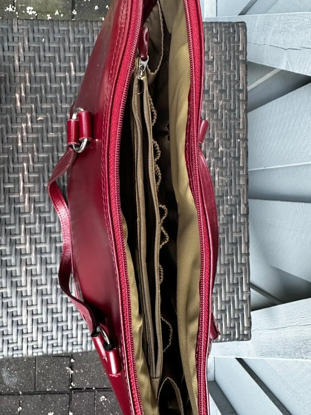 Korchmar Burgundy Top Grain Leather 15
